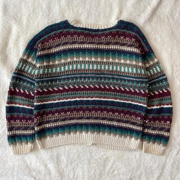 Vintage Multi-Coloured Chunky Knit Cardigan - Picture 6 of 6